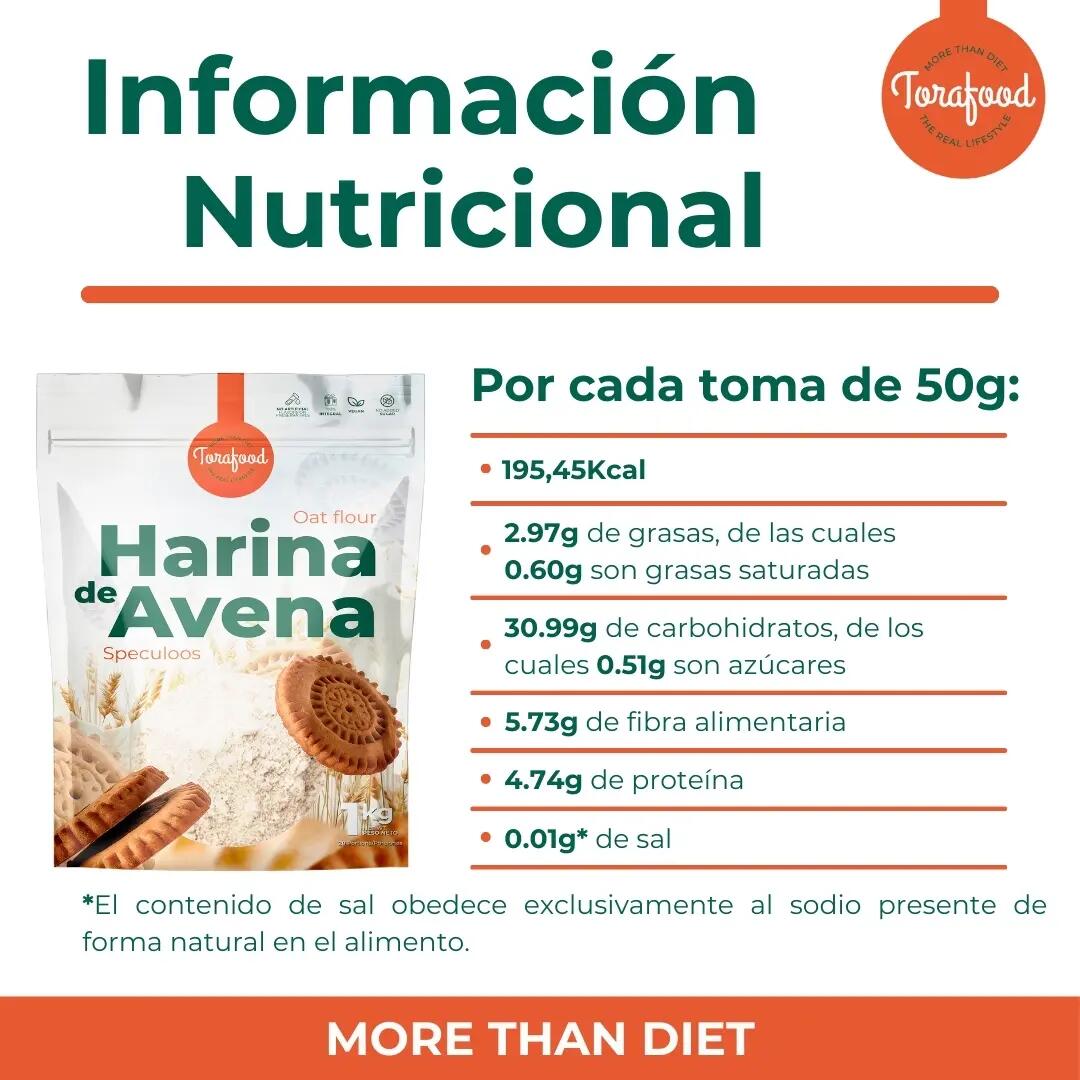 Harina de Avena Sabor Speculoos 1KG torafood 5/5
