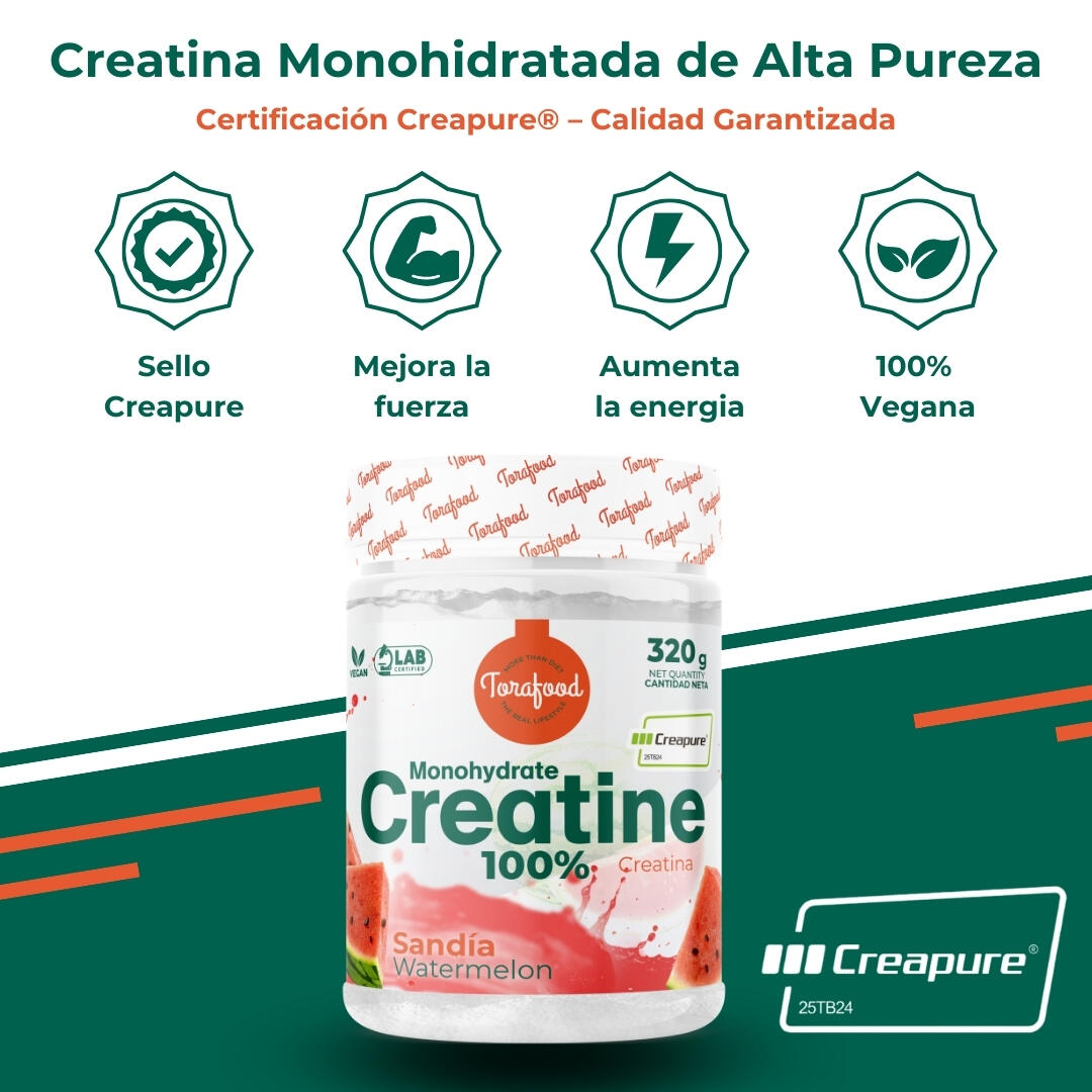 Creatina Creapure Monohidratada Sabor Sandia 320G Torafood 4/5