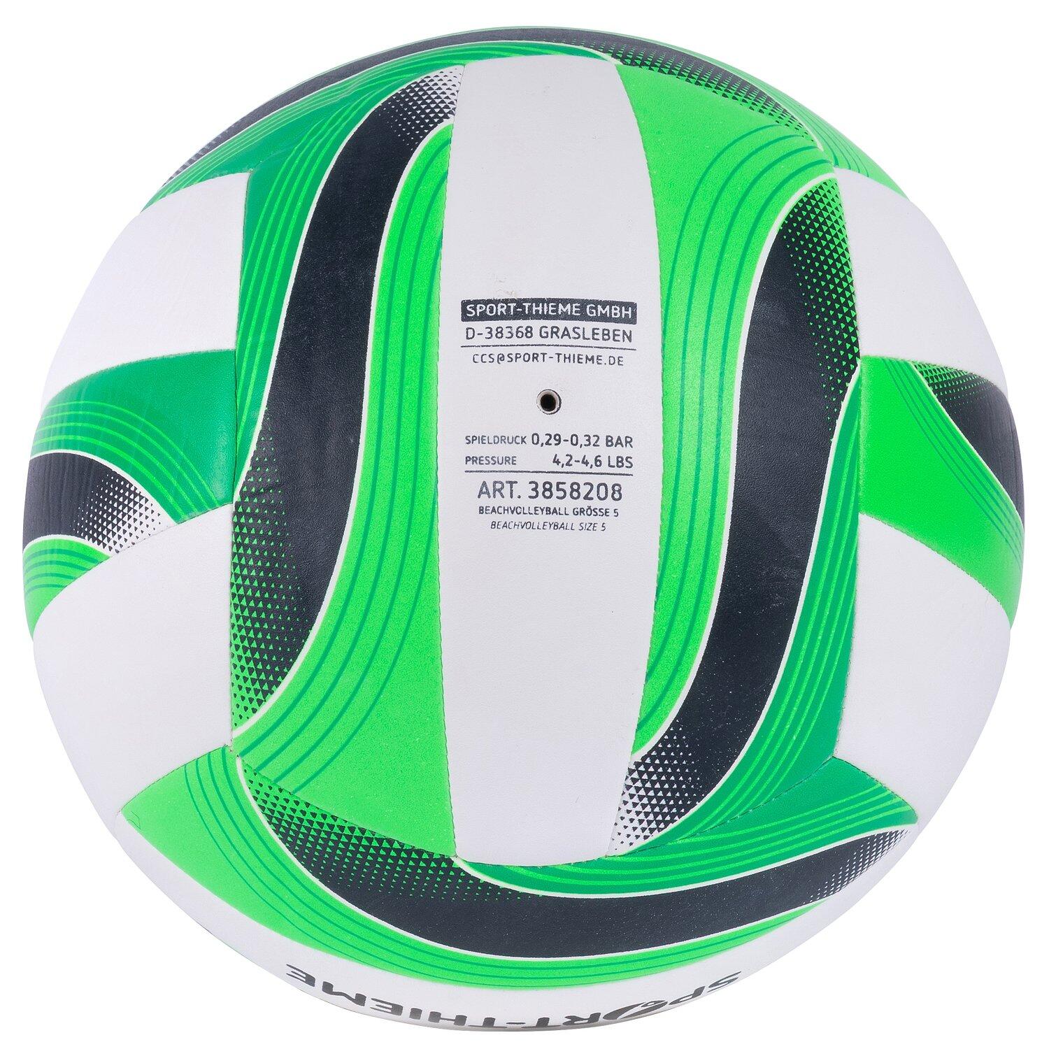 Beachvolleyball Fairtrade Beachvolleyball Unisex Weiß-Grün 3/4
