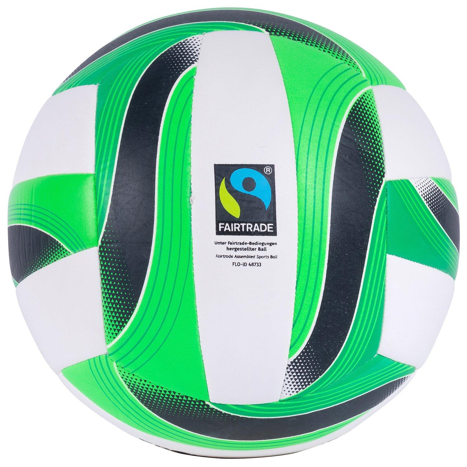 Beachvolleyball Fairtrade Beachvolleyball Unisex Weiß-Grün 4/4