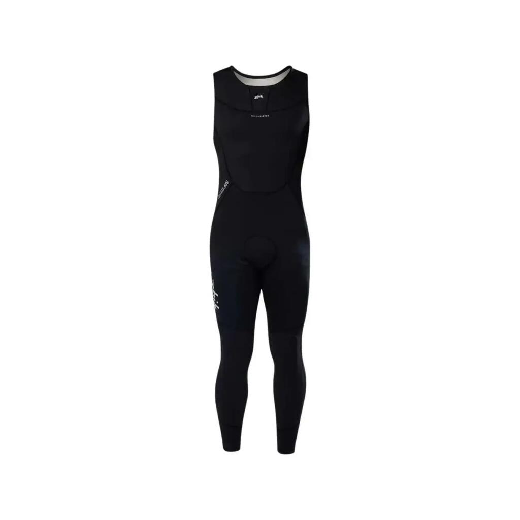 Microfleece Long John Wetsuit for Men, Black