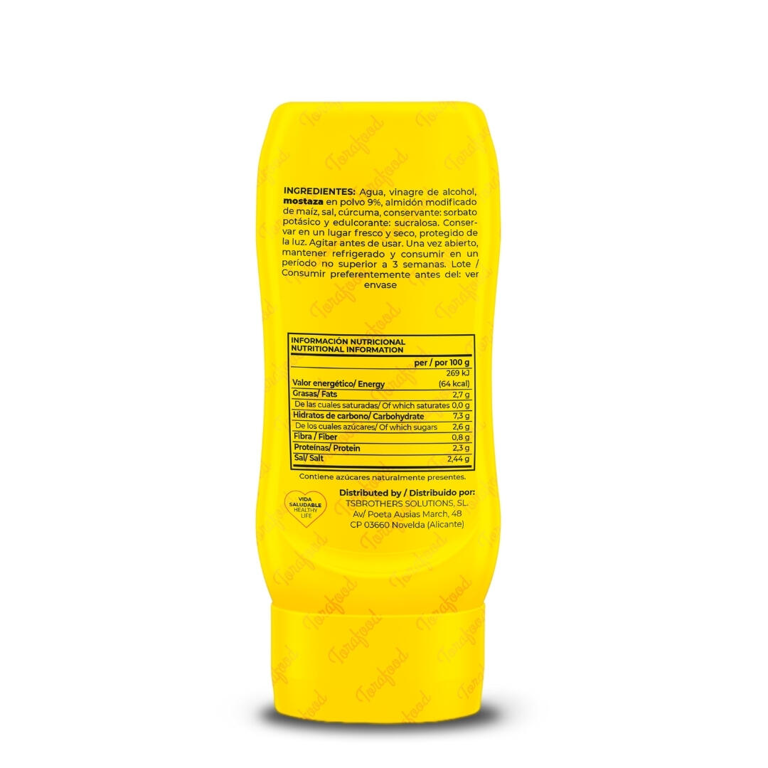 Salsa Zero Mostaza 330ml Torafood 2/4