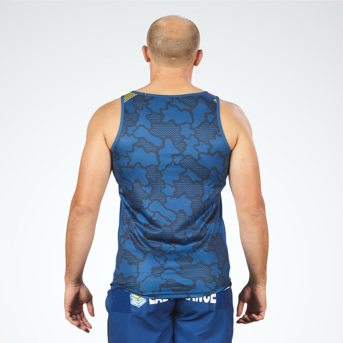 Camiseta de entrenamiento ASM Clermont Macron para hombre Bleu et jaune 2/3