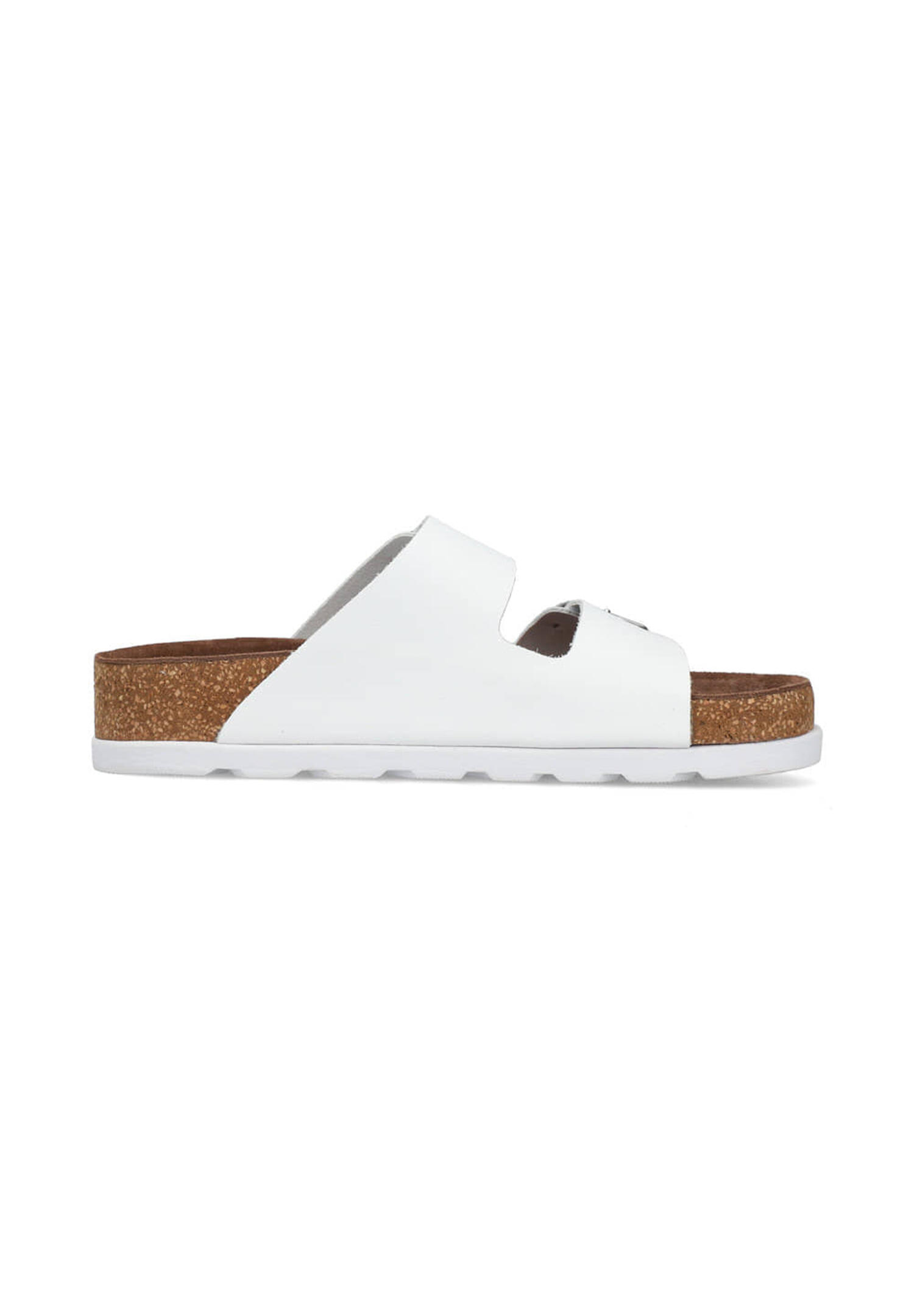 Rieker Damen Pantoletten V3190-80 Fußbettpantolette Frauen Leder Weiß 5/5