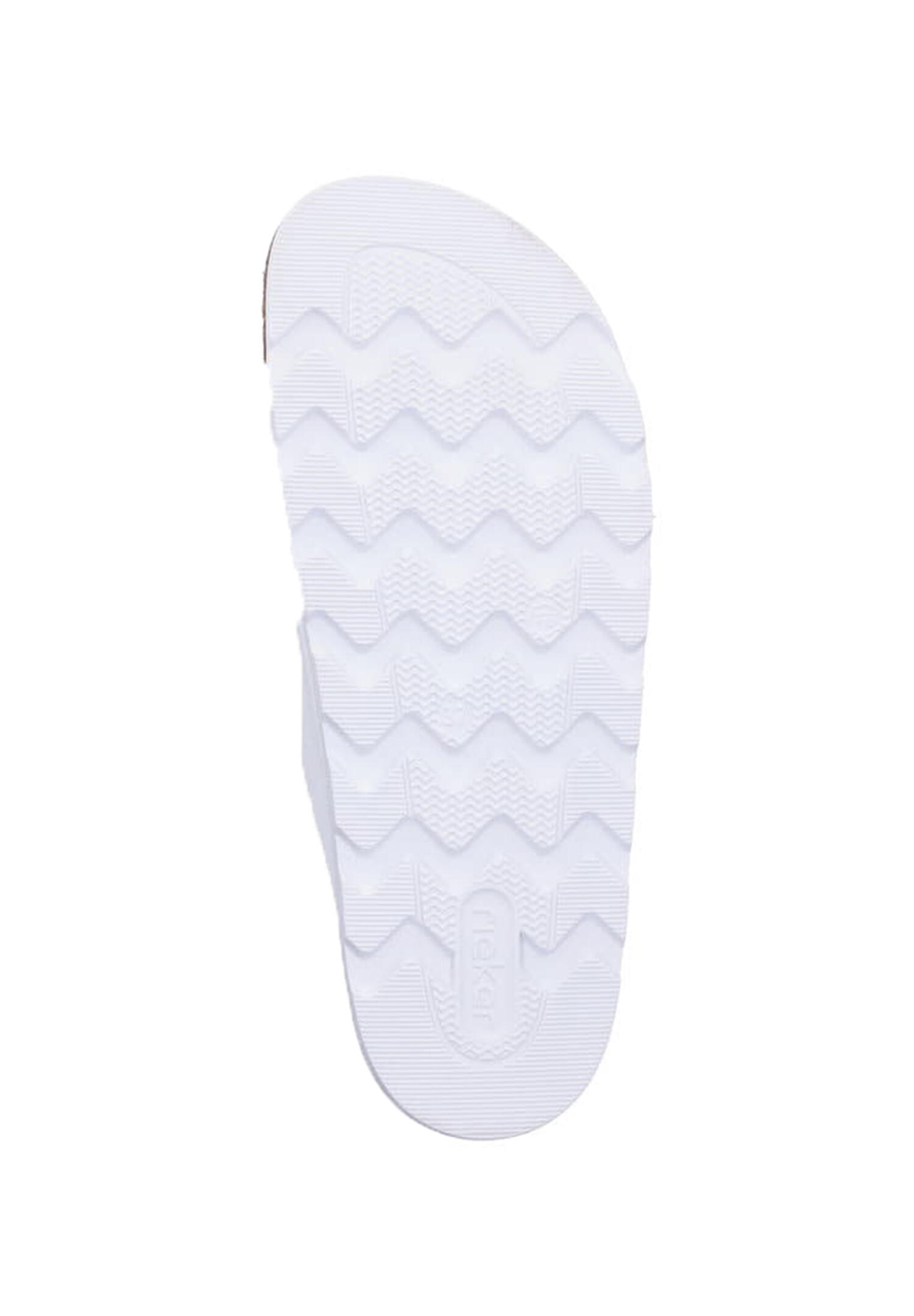 Rieker Damen Pantoletten V3190-80 Fußbettpantolette Frauen Leder Weiß 4/5