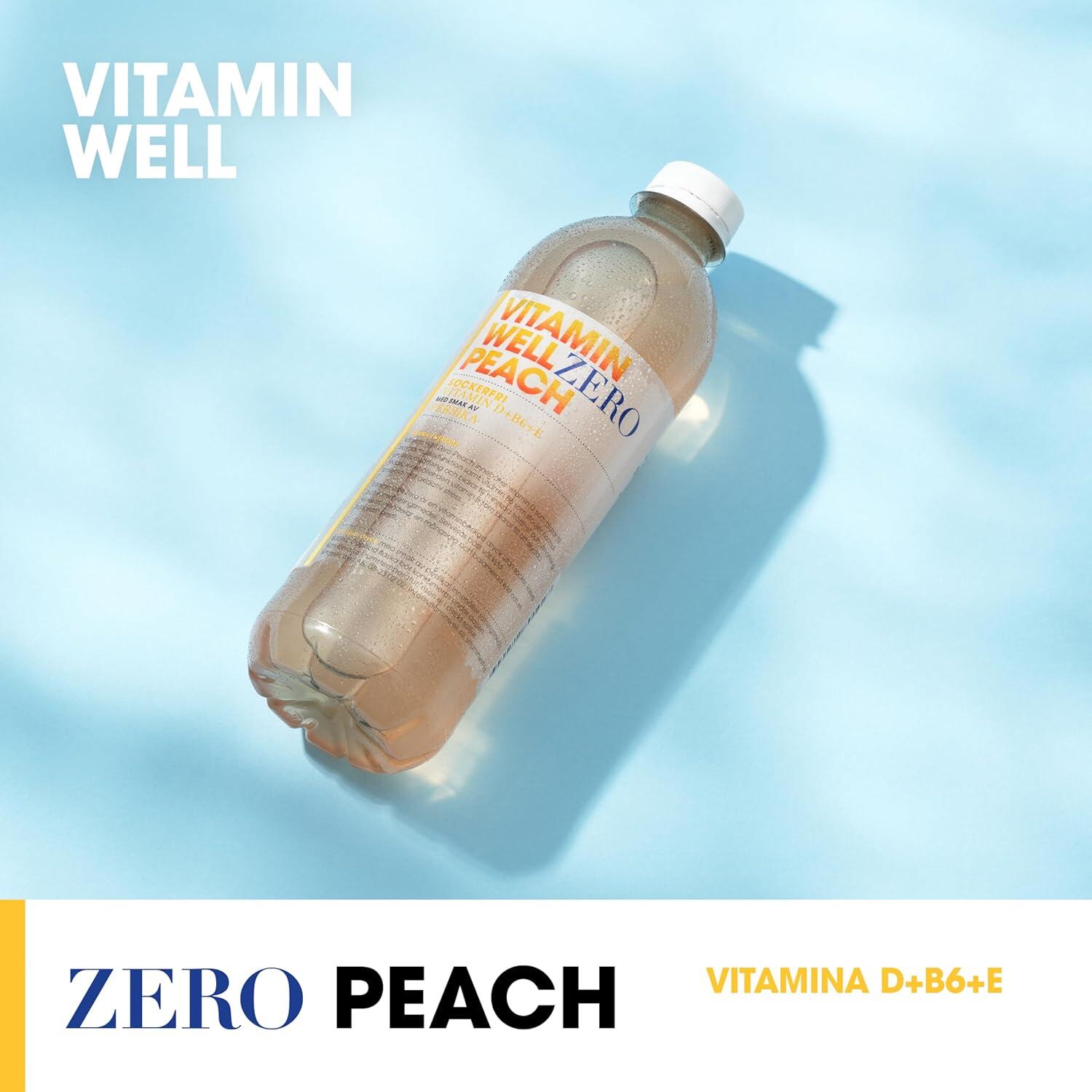 Bebida Vitaminada Zero Peach 500ml Vitamin Well 2/4