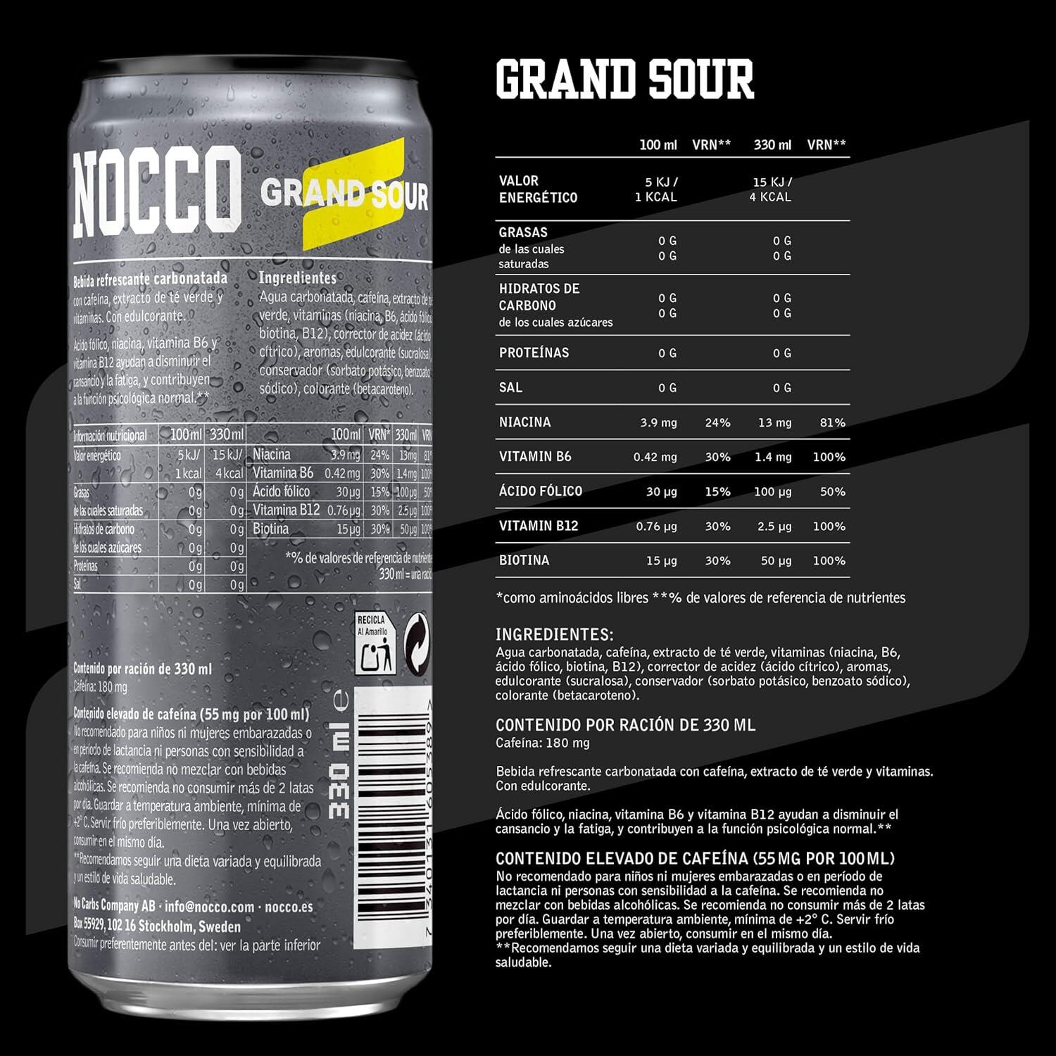 Bebida Energética Focus Grand Sour 330ml Nocco 5/5