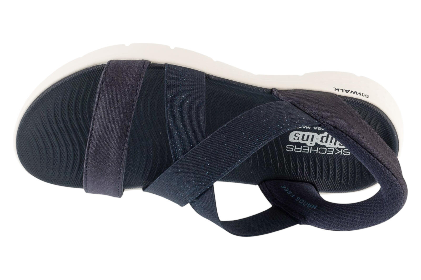 Sandały damskie,  Slip-Ins: Go Walk Flex Sandal - Glimmer Up 3/4