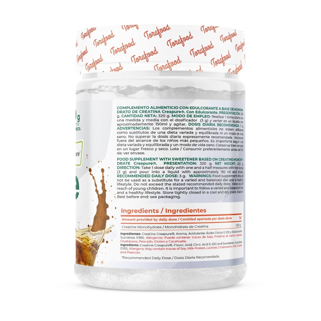 Creatina Creapure Monohidratada Sabor Cola 320G Torafood 3/5