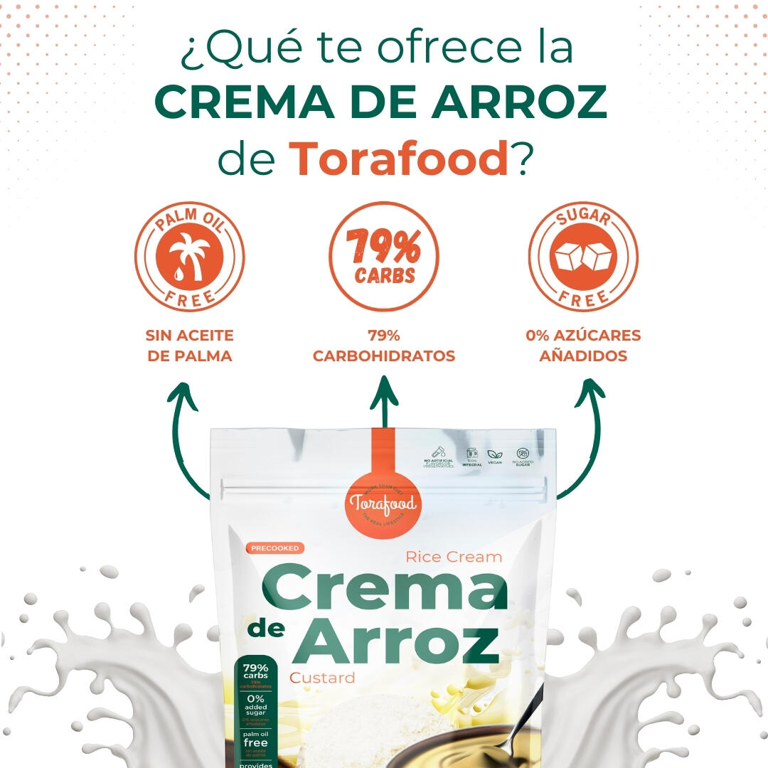 Crema de Arroz Sabor Natillas 1KG Torafood 3/6