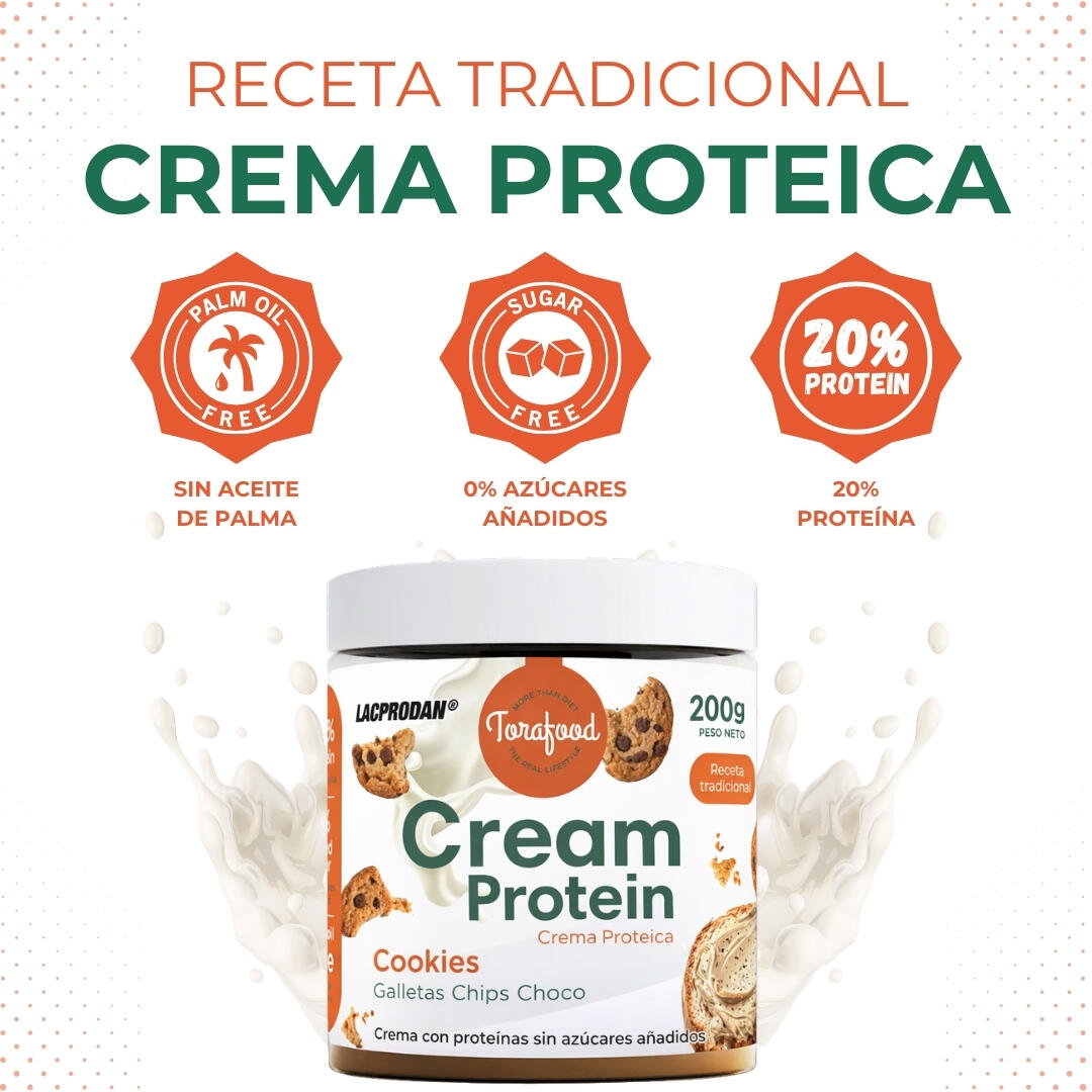Crema Proteica Cookies Chips 200G Torafood 3/5