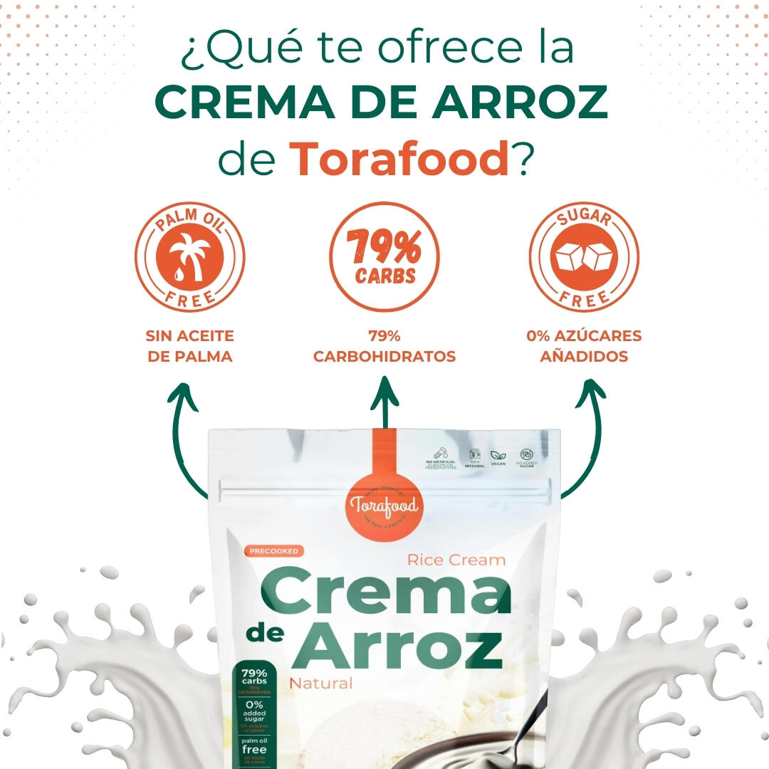 Crema de Arroz Sabor Neutro 1KG Torafood 3/6