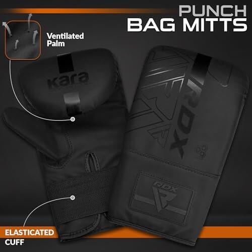 Punch Bag Set 4PC F6 Matte Black with Gloves, Chain and Bracket – 152 cm 4/7