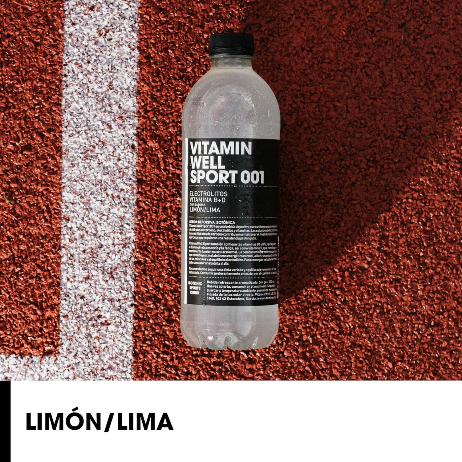 Bebida Vitaminada con Electrolitos Sport 001 Lima/Limon 500ml Vitamin Well 3/5