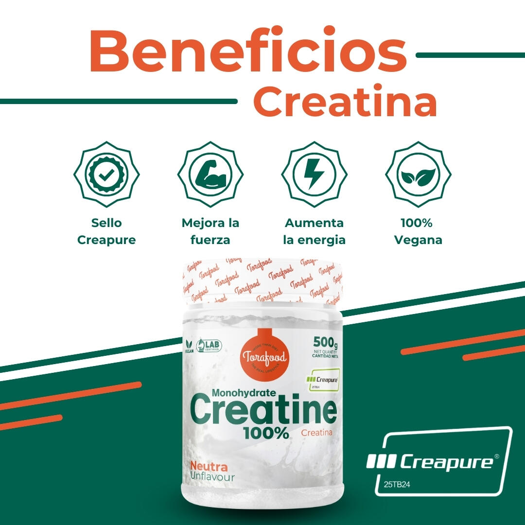 Creatina Creapure Monohidratada Neutra 500g Torafood 4/5