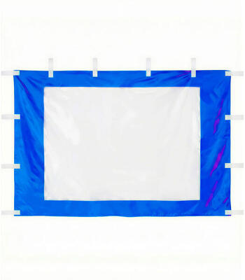 Zijwand met pvc raam 3x2m voor partytent 3x3m – waterdicht, blauw