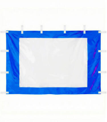 Seitenwand mit PVC-Fenster 3x2m für Faltpavillon 3x3m – blau