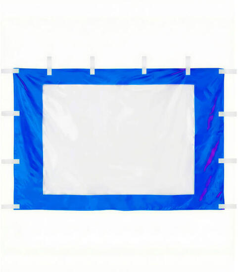 Seitenwand mit PVC-Fenster 3x2m für Faltpavillon 3x3m – blau