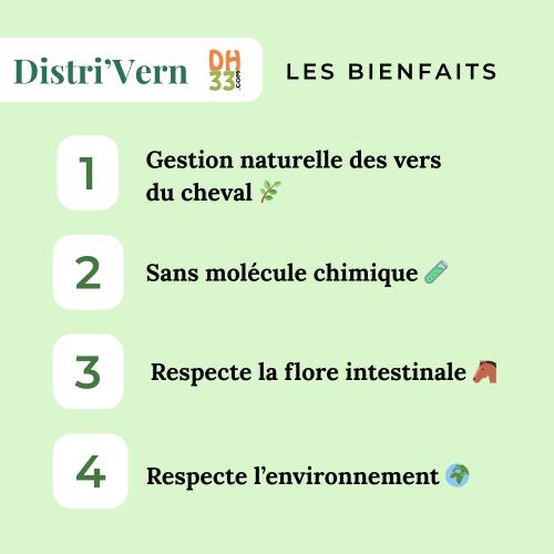 Distri'Vern Cheval - Lot de 4  vermifuge naturel 4/4