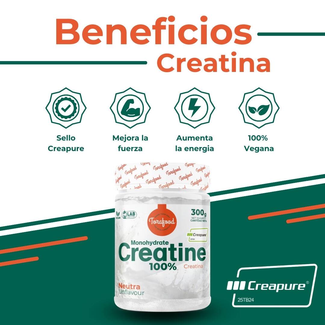 Creatina Creapure Monohidratada Neutra 300g Torafood 4/5
