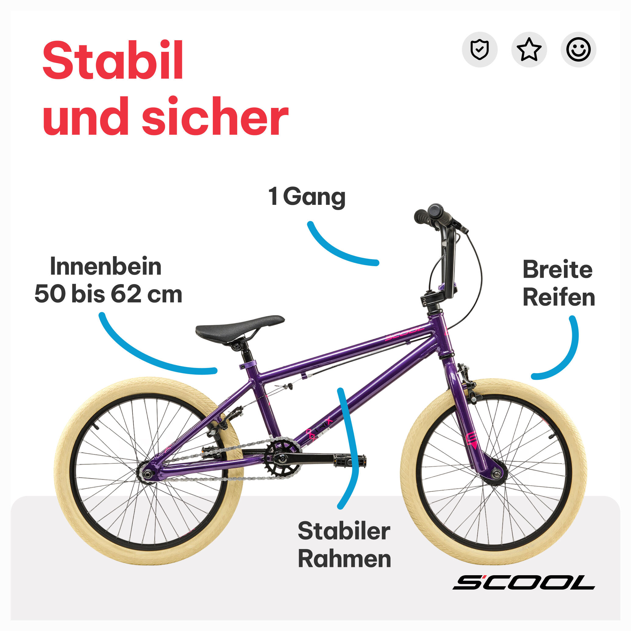 XtriX 40, 20 inch kinderfiets, 1 versnelling, 115–130 cm 5/7