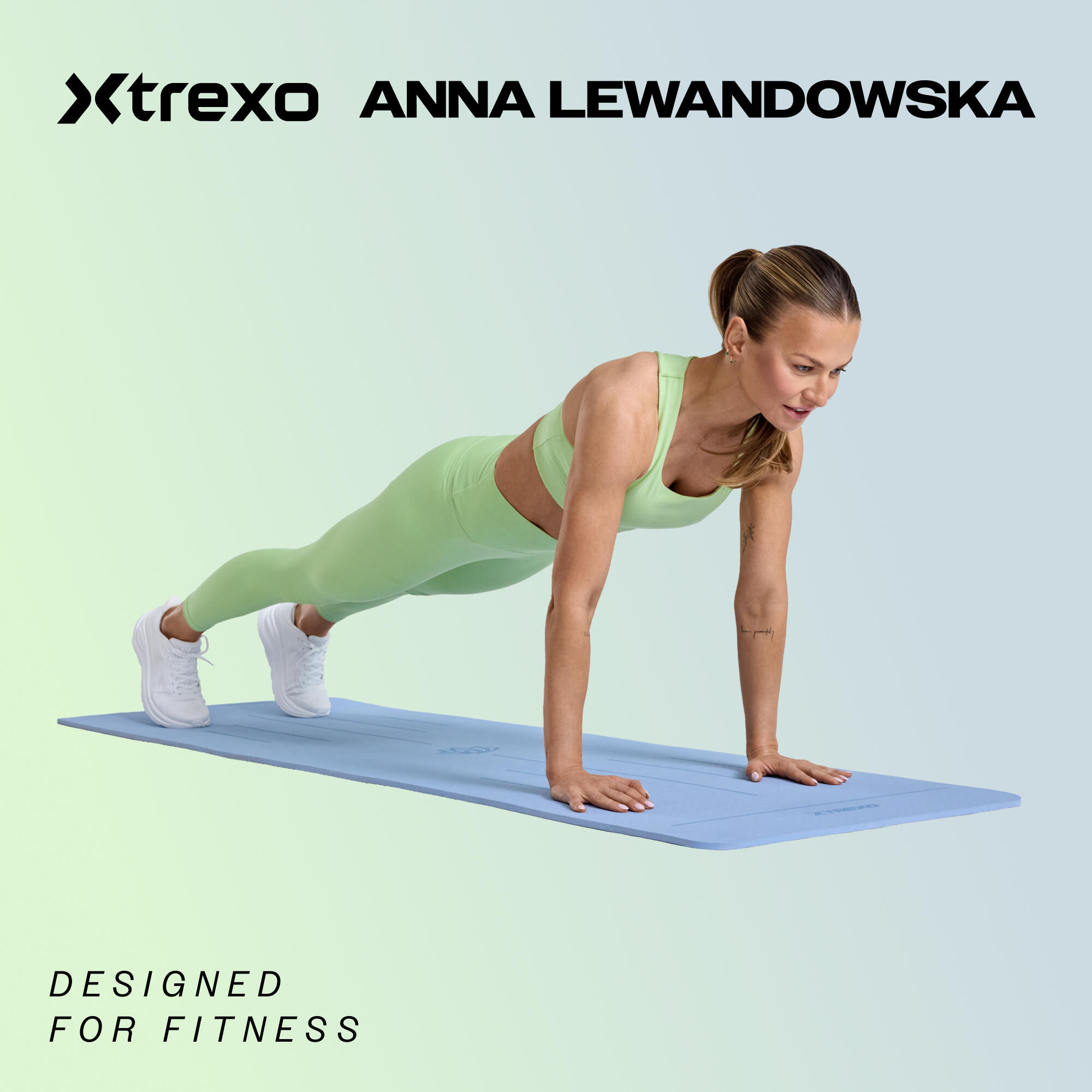 Tapis de gym et de yoga XTREXO SCULPT arrondi 183 x 61 2/7