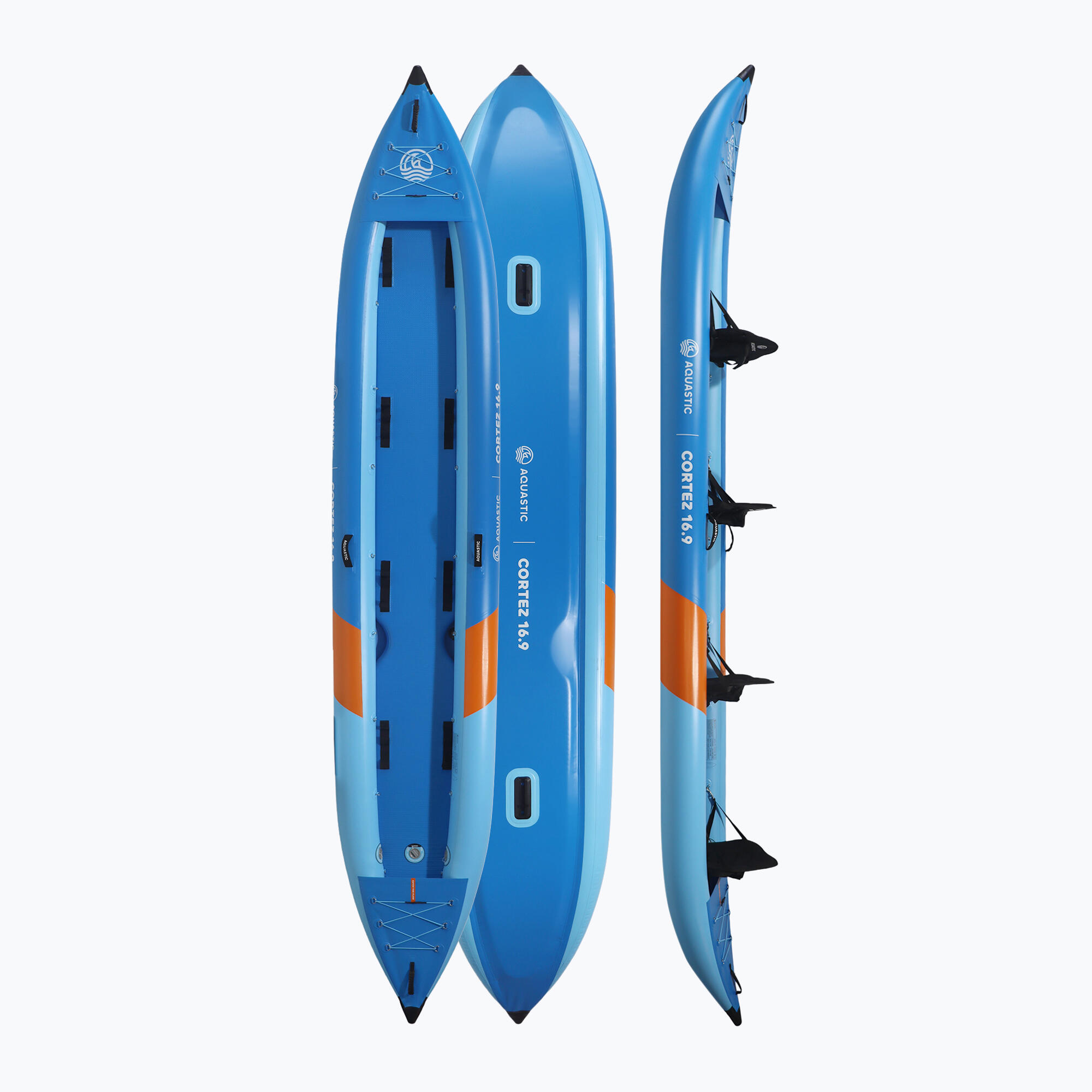 Caiac gonflabil pentru 4 persoane AQUASTIC Cortez 16'9"