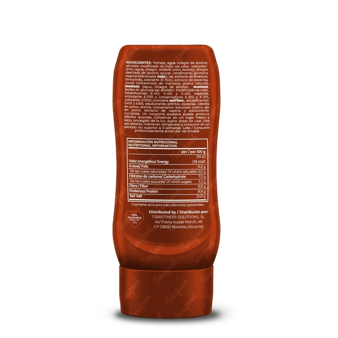 Salsa Zero Barbacoa 330ml Torafood 2/4