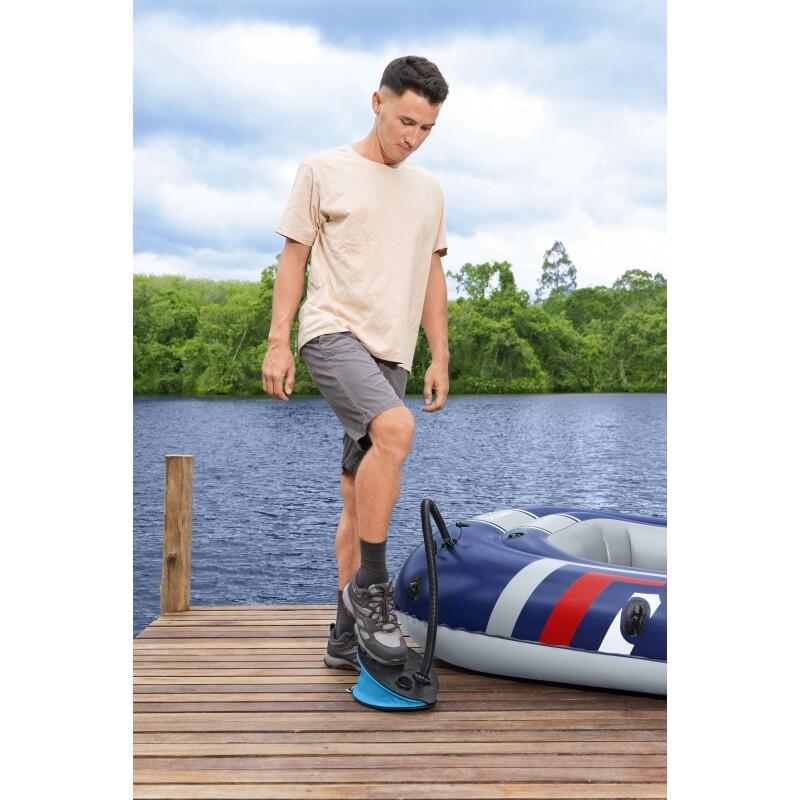 Bestway Pompe à pied 1,4L/cycle pour matelas et bouées gonflables - 3 embouts 7/7