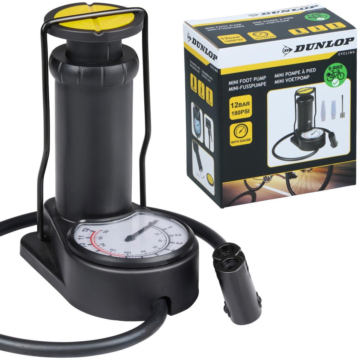 Pompka rowerowa mini Dunlop 180 PSI z manometrem 2/5