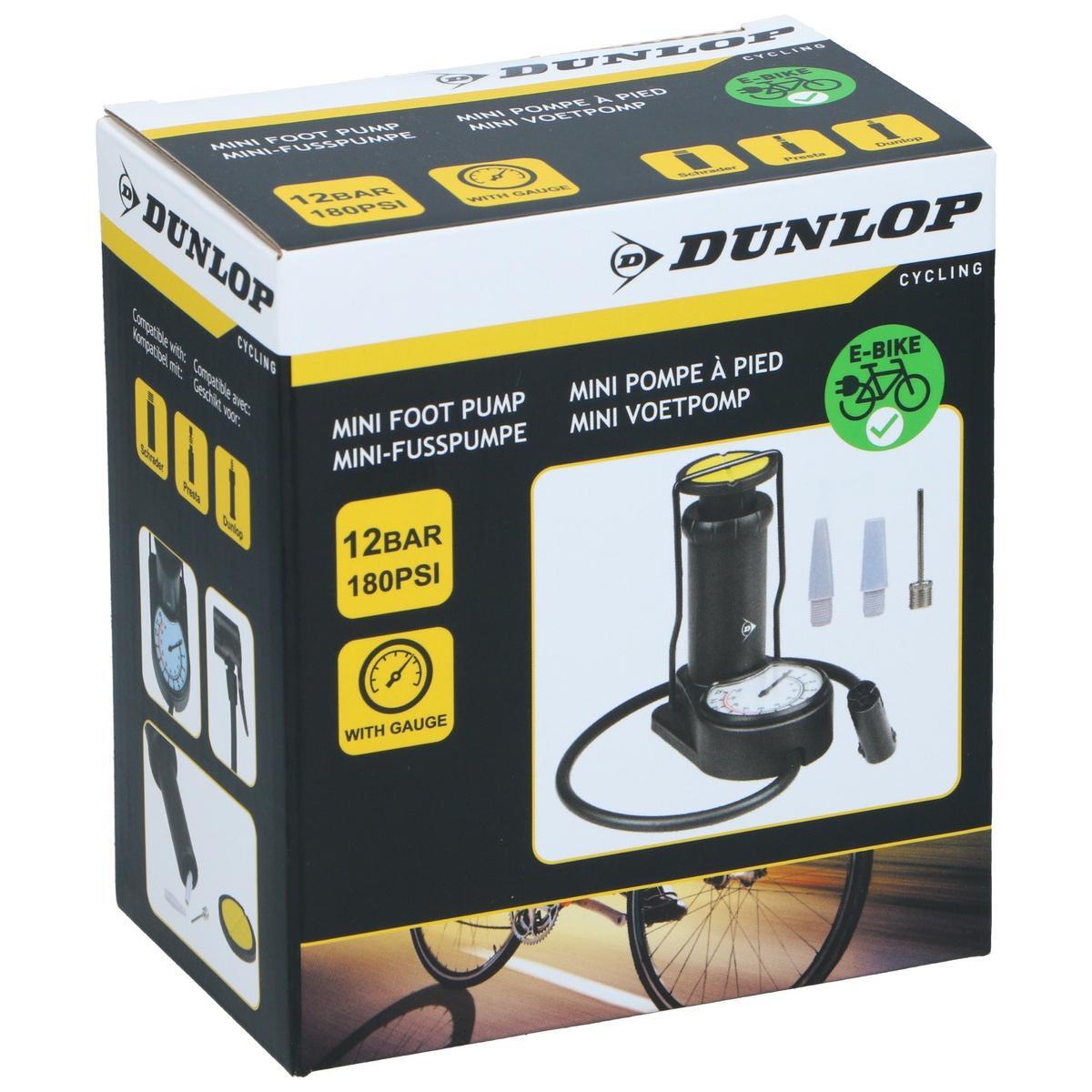 Pompka rowerowa mini Dunlop 180 PSI z manometrem 5/5