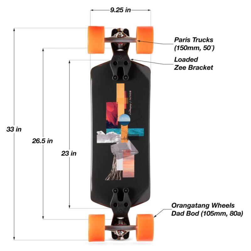 Longboard completo - Fathom 33 (desmontado) Tamanho único - Completo 4/5