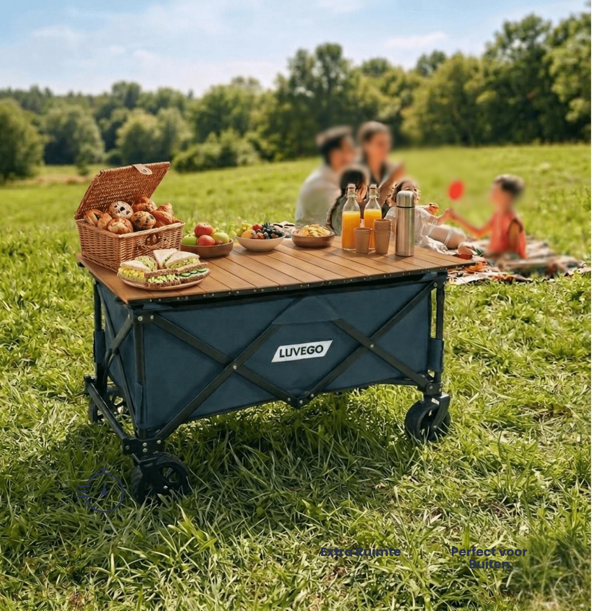 Opvouwbare Bolderkar Set Met Tafel | Strandkar | Campingkar 3/6