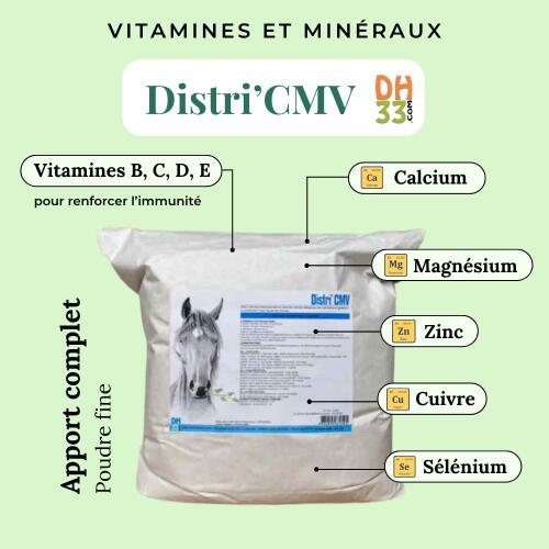 Distri'CMV - Complément pour chevaux et poneys - 2,5kg 3/4