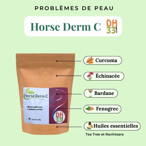 HORSE DERM C – Complément naturel peau et démangeaisons cheval 500g 3/4