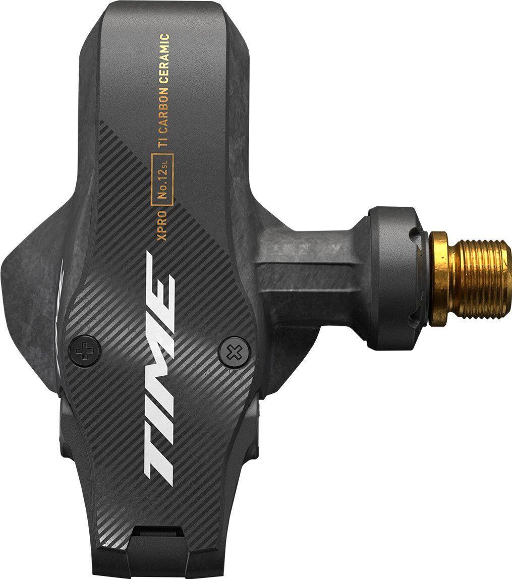 Pedali Time XPRO 12 SL Clipless | Q-factor 57 mm (Wide) Carbon Black Gold 3/6