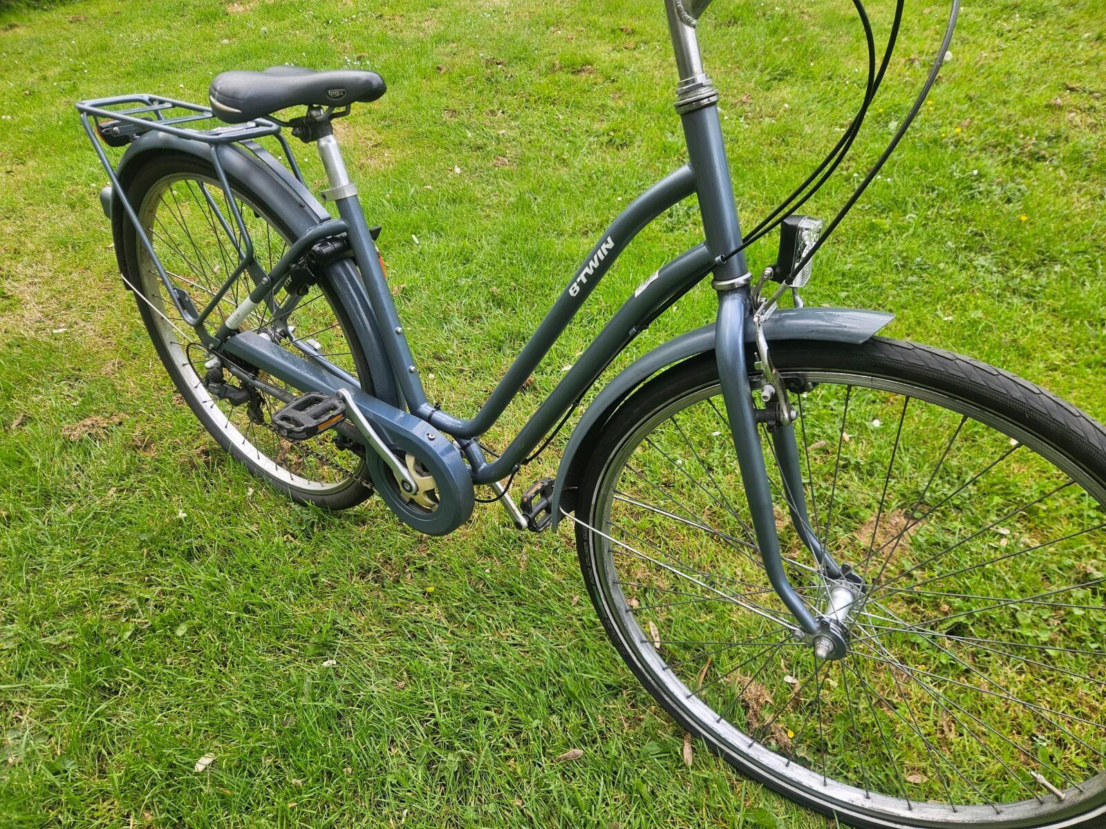 Btwin damesfiets 46 cm, blauw - 28" wiel, 7 versnellingen 2/7