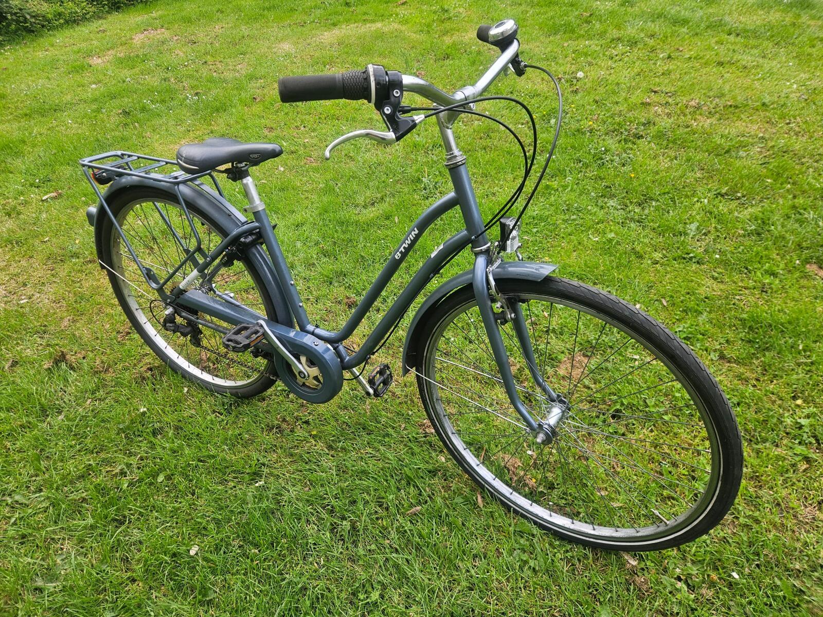 Btwin damesfiets 46 cm, blauw - 28" wiel, 7 versnellingen 7/7