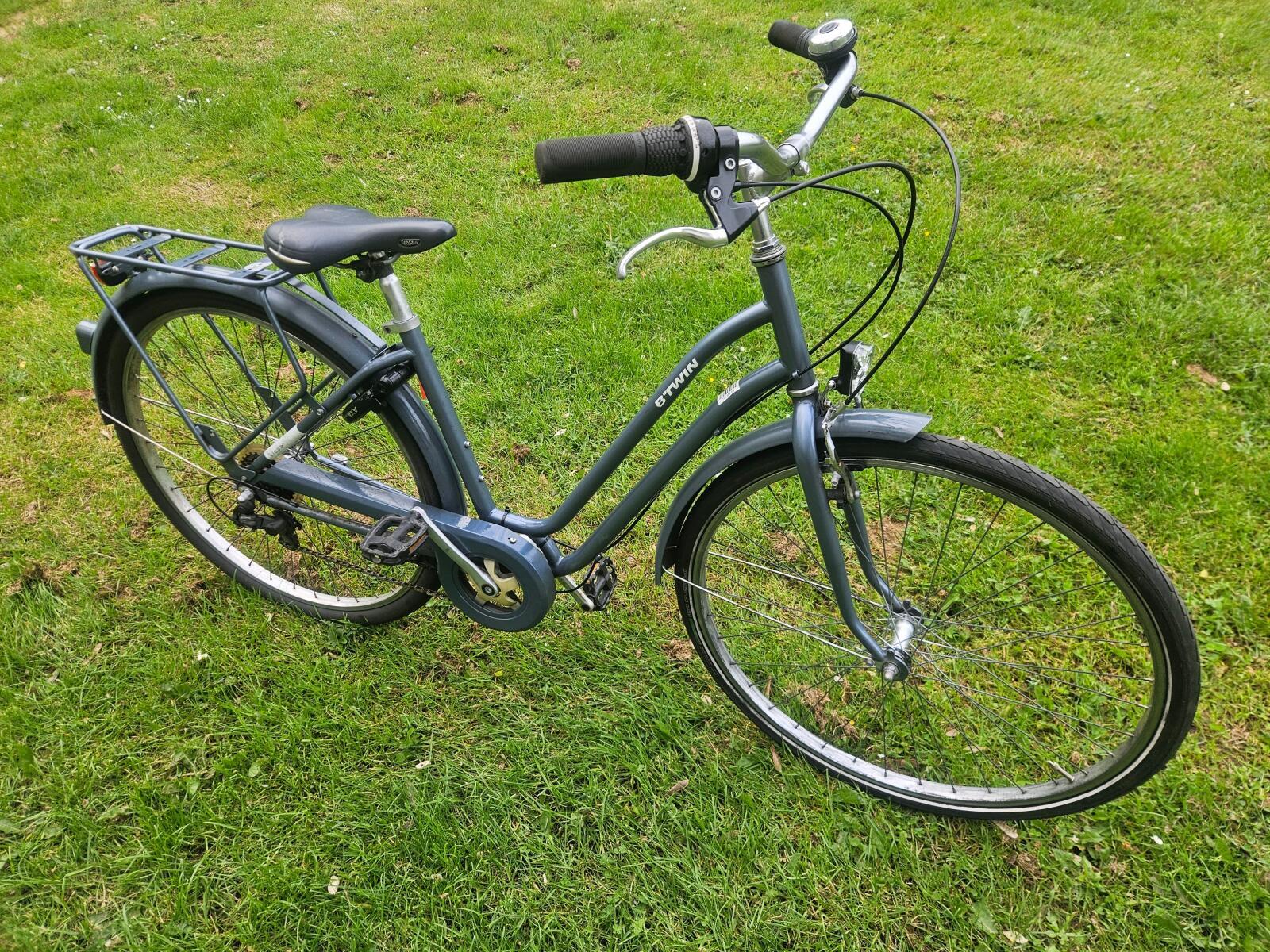 Btwin damesfiets 46 cm, blauw - 28" wiel, 7 versnellingen 5/7
