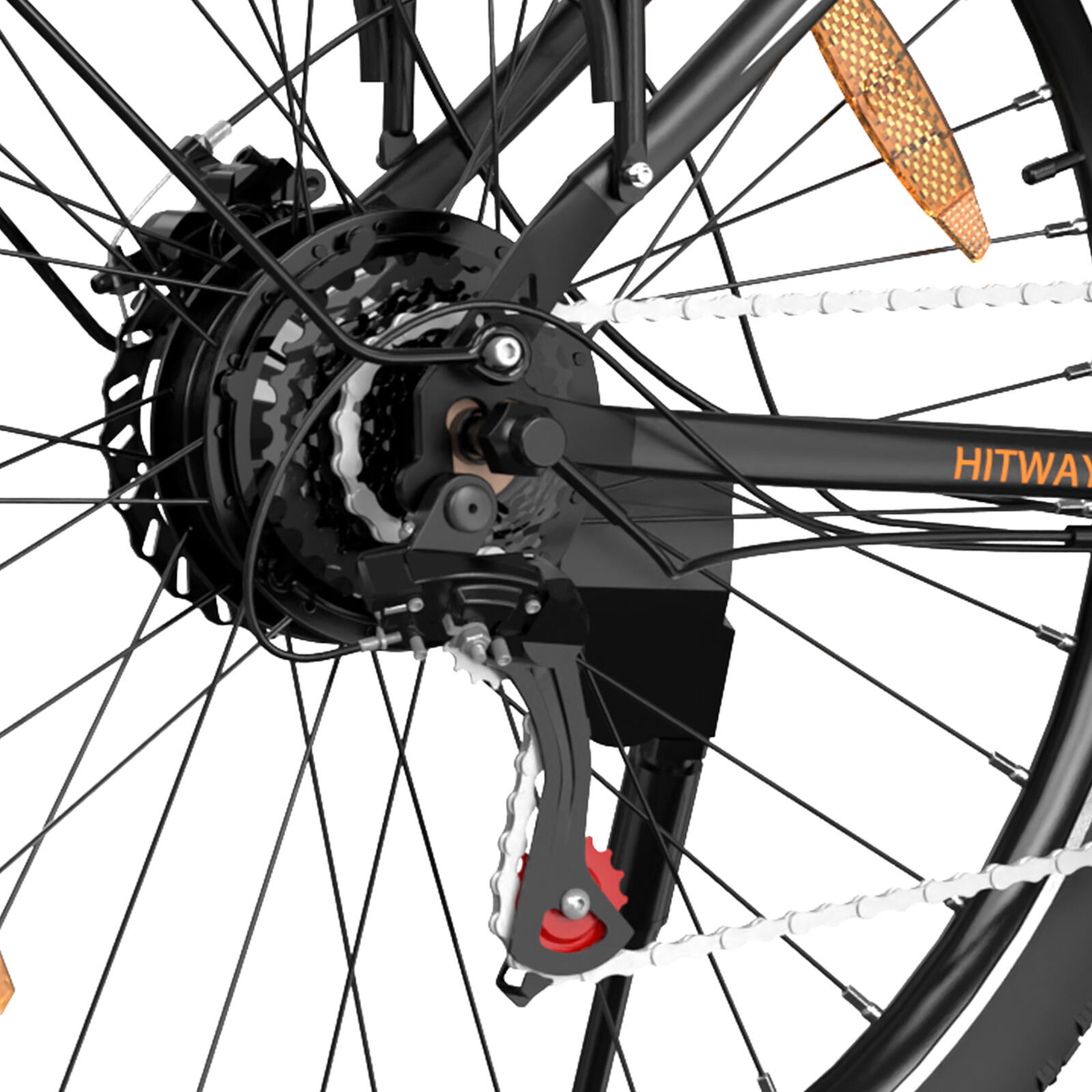 Bici elettrica da città 28", batteria rimovibile 432Wh, BK27 4/6