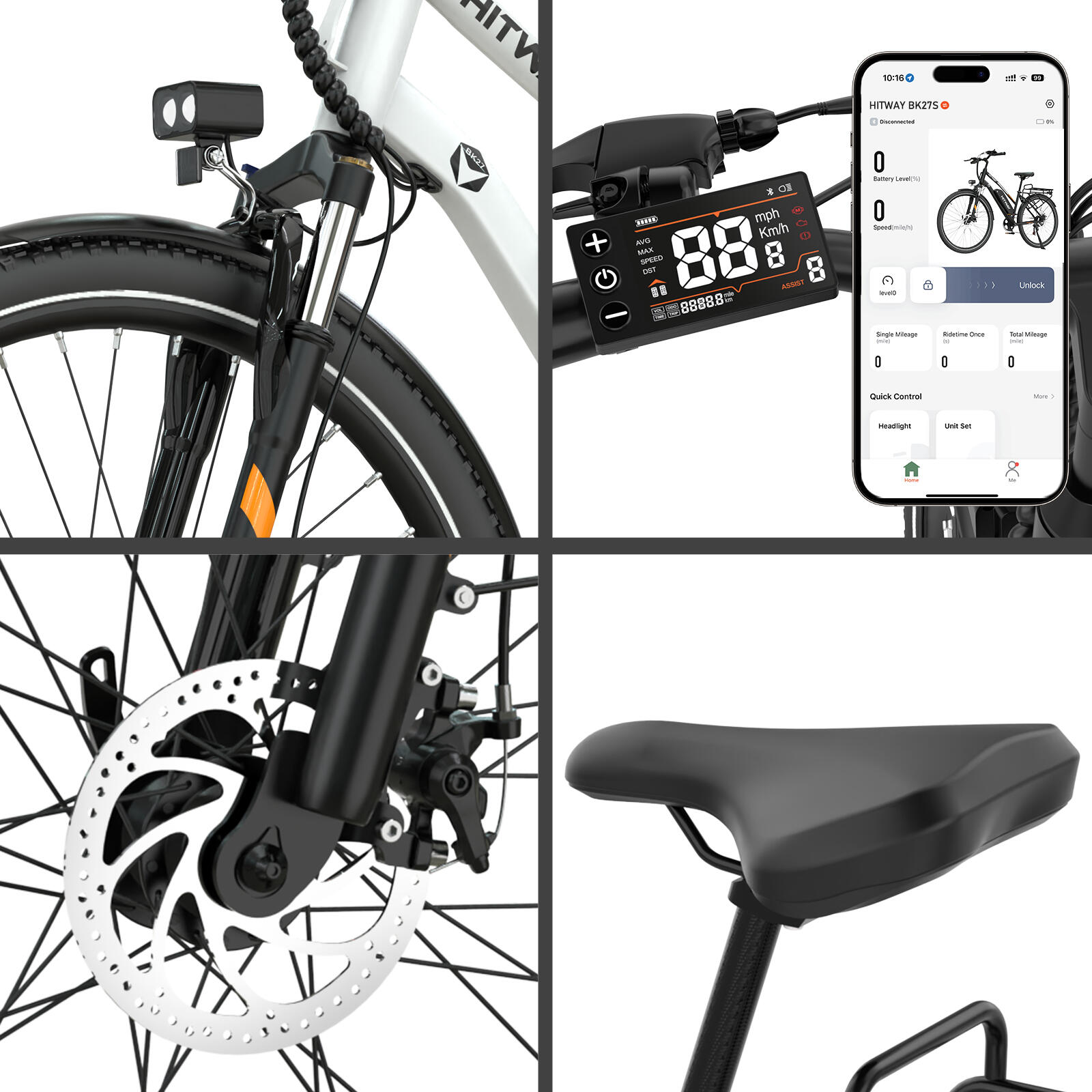 Vélo électrique de ville 28", batterie 468Wh, app, BK27S 6/7