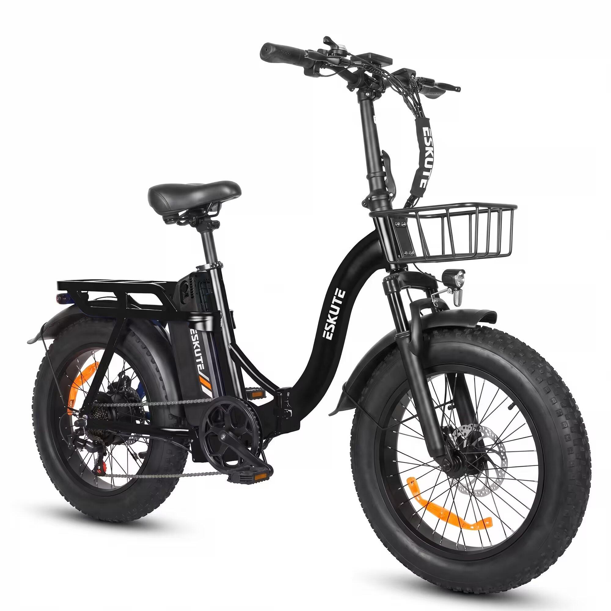 ESKUTE D202 Bicicletta Elettrica Pieghevole 48V 20.8Ah Pneumatici 20x4 3/4