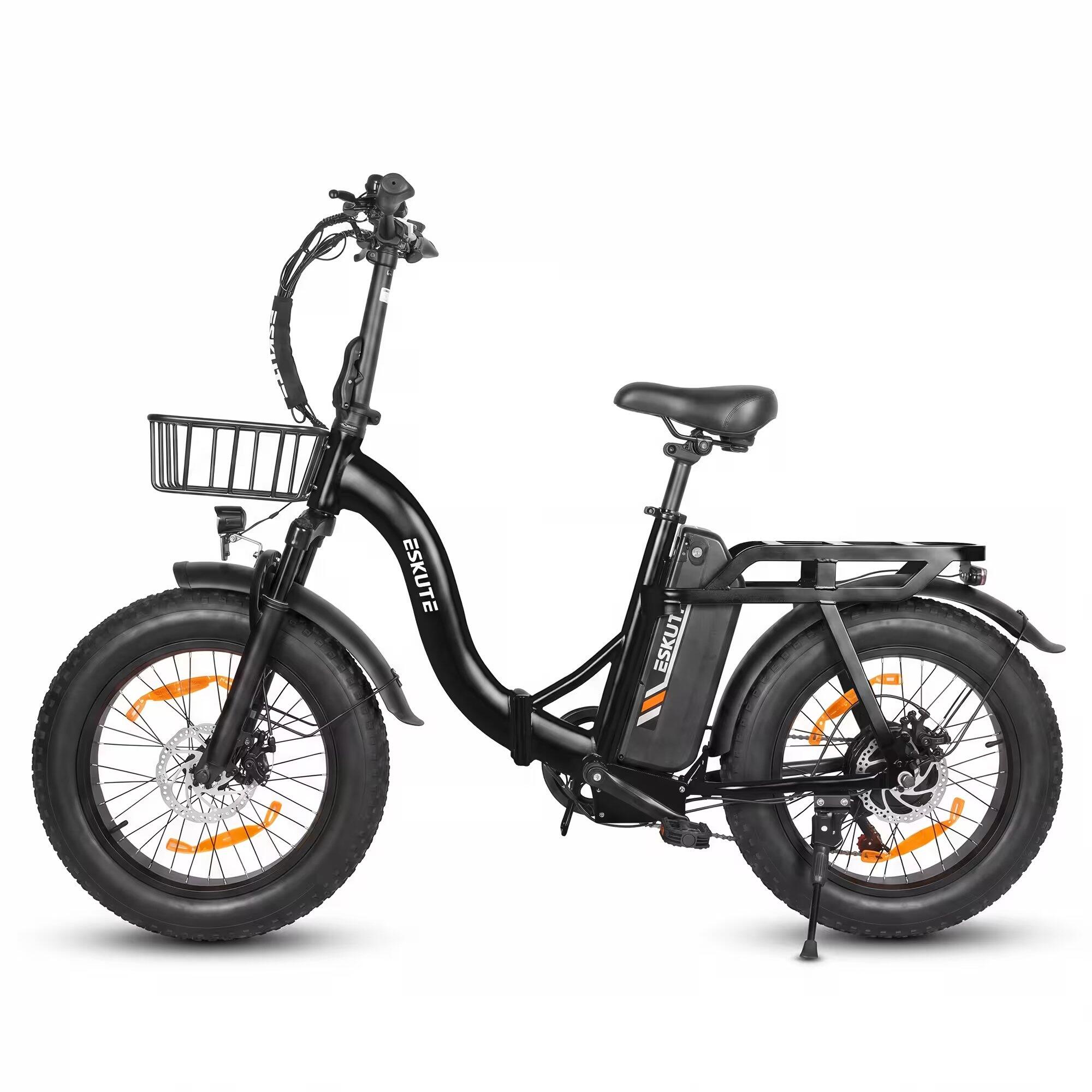 ESKUTE D202 Bicicletta Elettrica Pieghevole 48V 20.8Ah Pneumatici 20x4 2/4