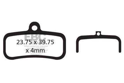 CFA493R - Klocki hamulcowe rowerowe (organiczne wyczynowe) EBC Brakes