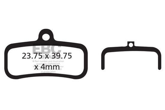 CFA493R - Klocki hamulcowe rowerowe (organiczne wyczynowe) EBC Brakes
