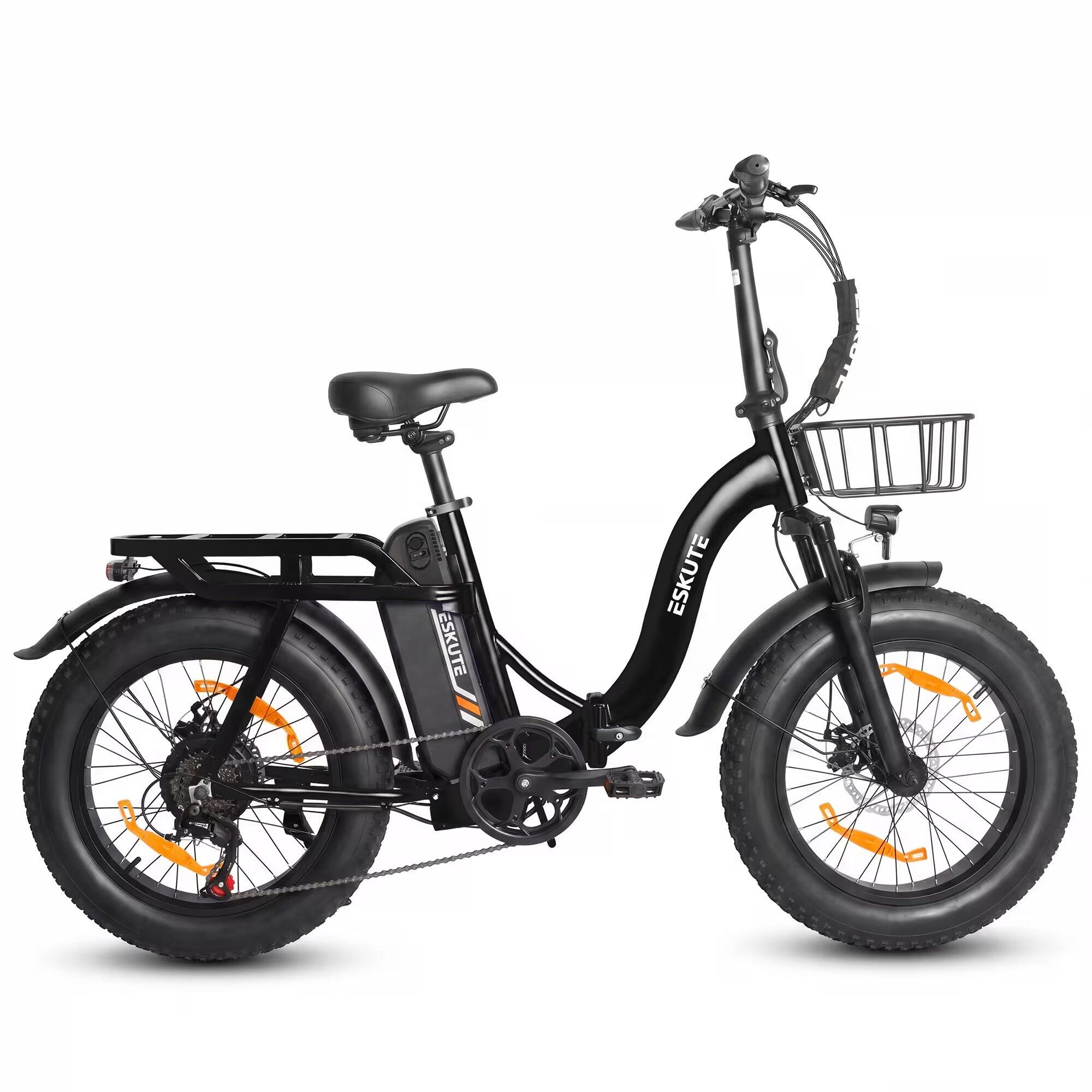 ESKUTE D202 Bicicletta Elettrica Pieghevole 48V 20.8Ah Pneumatici 20x4 4/4