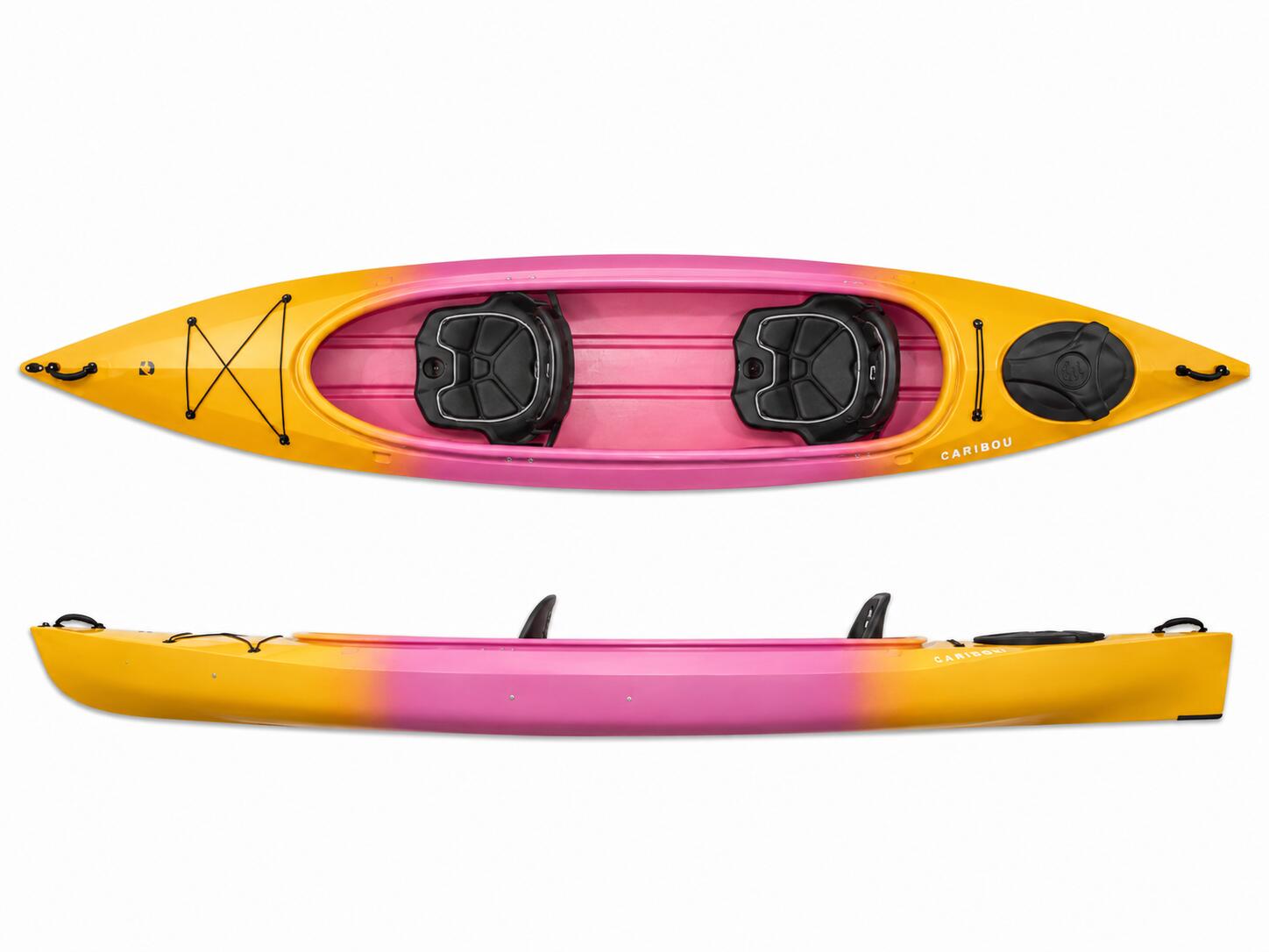 Kajak dwuosobowy do pływania Kayak Zone Caribou Adventure Lux z lukiem zestaw 2/2