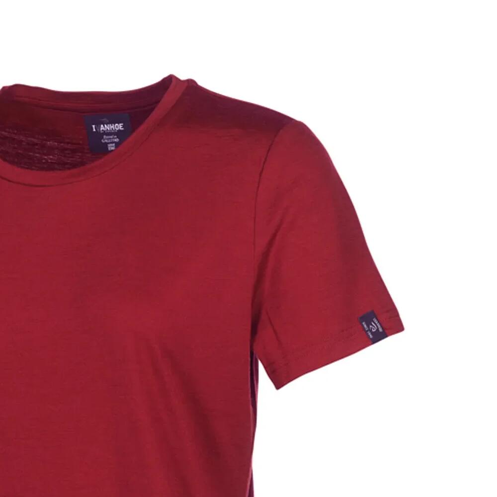 T-shirt UW Cilla Royal Cherry pour femme - 100 % laine mérinos - Rouge 3/5