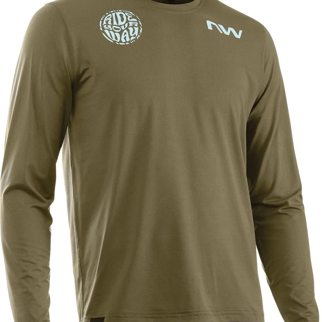 Northwave Xtrail 2 Khaki Long Sleeve Jersey