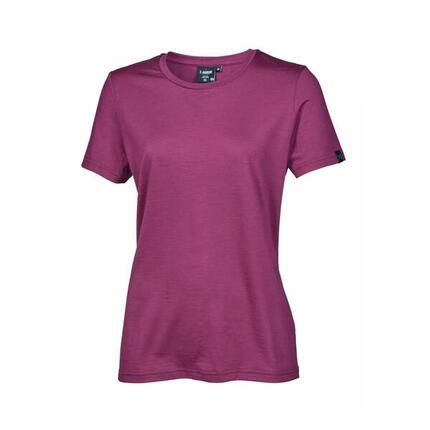 T-Shirt UW Cilla Lilac für Damen - 100% Merinowolle - Rosa
